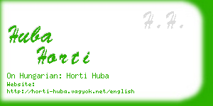 huba horti business card